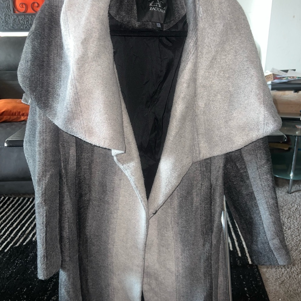 Zara Black and Gray Gradient Coat